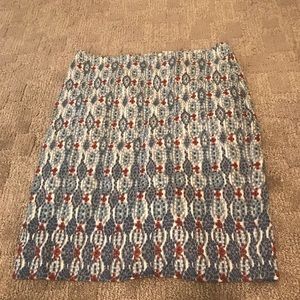 Loft multicolored pencil skirt